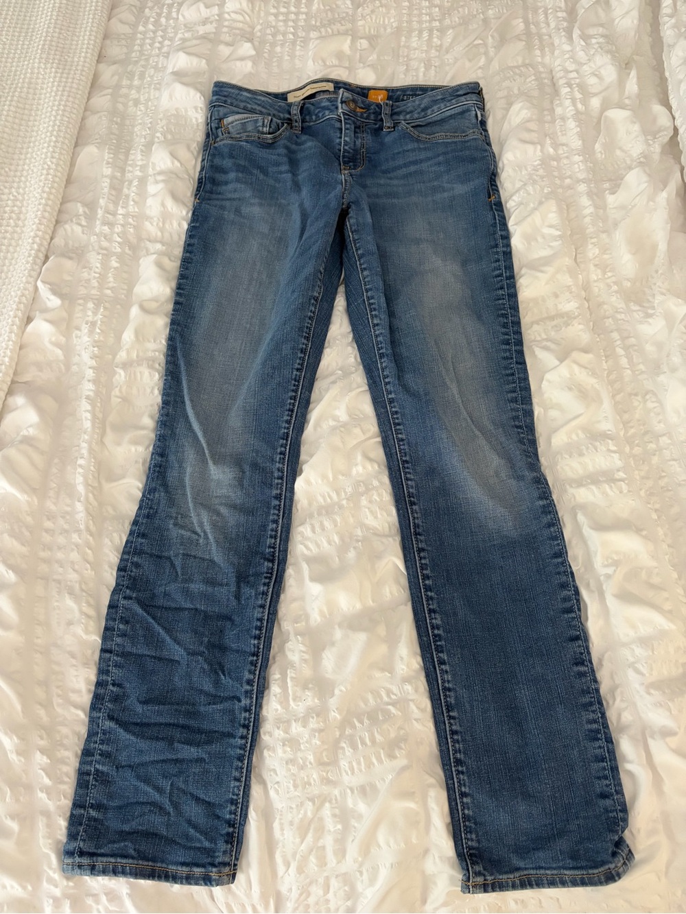 Anthropologie Classic Women's Straight-Leg Blue Jeans